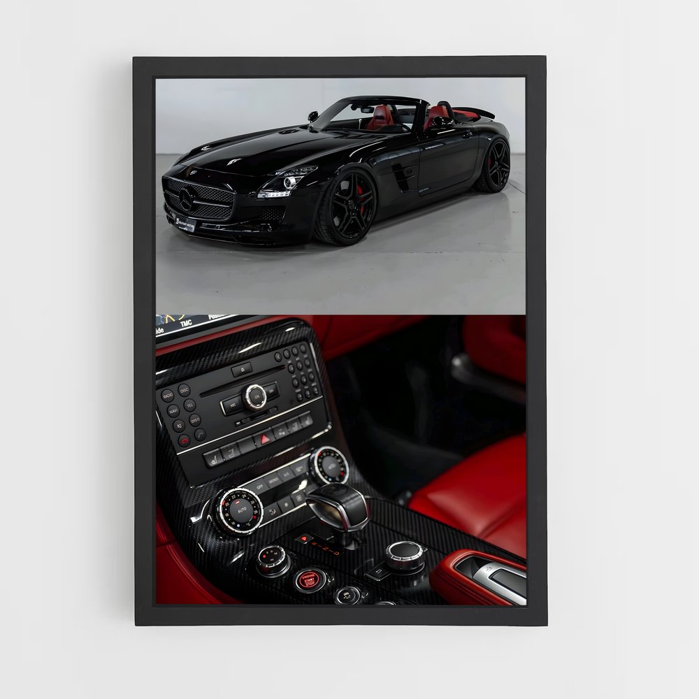 Poster Sls Roadster Rouge – affiche Mercedes (vue 2)
